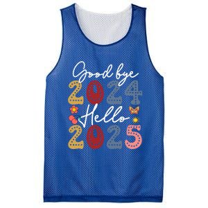 Goodbye 2024 Hello 2025 Merry Christmas Happy New Year 2025 Cute Gift Mesh Reversible Basketball Jersey Tank