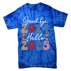 Goodbye 2024 Hello 2025 Merry Christmas Happy New Year 2025 Cute Gift Tie-Dye T-Shirt