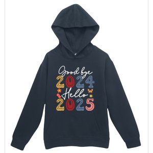 Goodbye 2024 Hello 2025 Merry Christmas Happy New Year 2025 Cute Gift Urban Pullover Hoodie