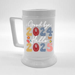 Goodbye 2024 Hello 2025 Merry Christmas Happy New Year 2025 Cute Gift Beer Stein