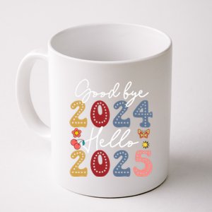 Goodbye 2024 Hello 2025 Merry Christmas Happy New Year 2025 Cute Gift Coffee Mug