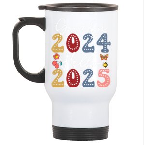 Goodbye 2024 Hello 2025 Merry Christmas Happy New Year 2025 Cute Gift Stainless Steel Travel Mug