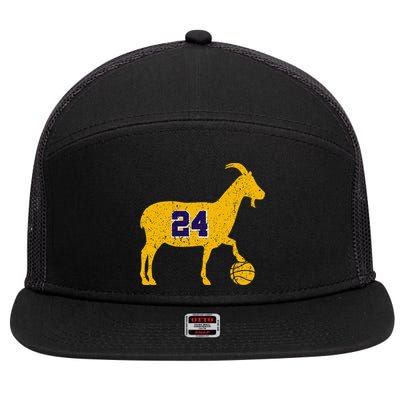 Goat 24 La Basketball 7 Panel Mesh Trucker Snapback Hat