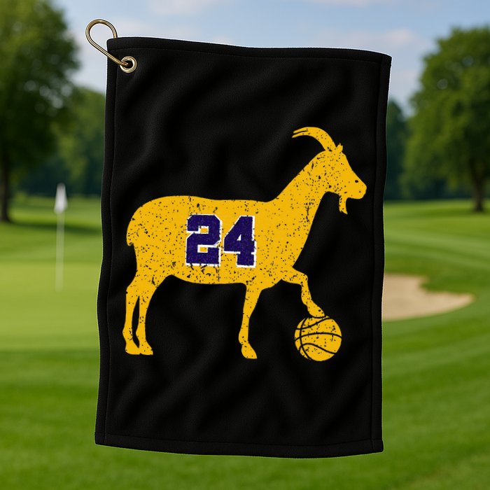 Goat 24 La Basketball Golf Towel