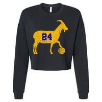 Goat 24 La Basketball Cropped Pullover Crew