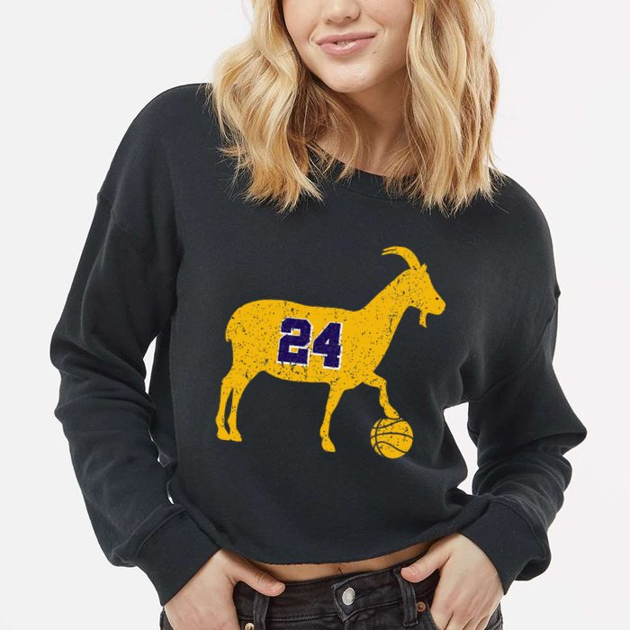 Goat 24 La Basketball Cropped Pullover Crew