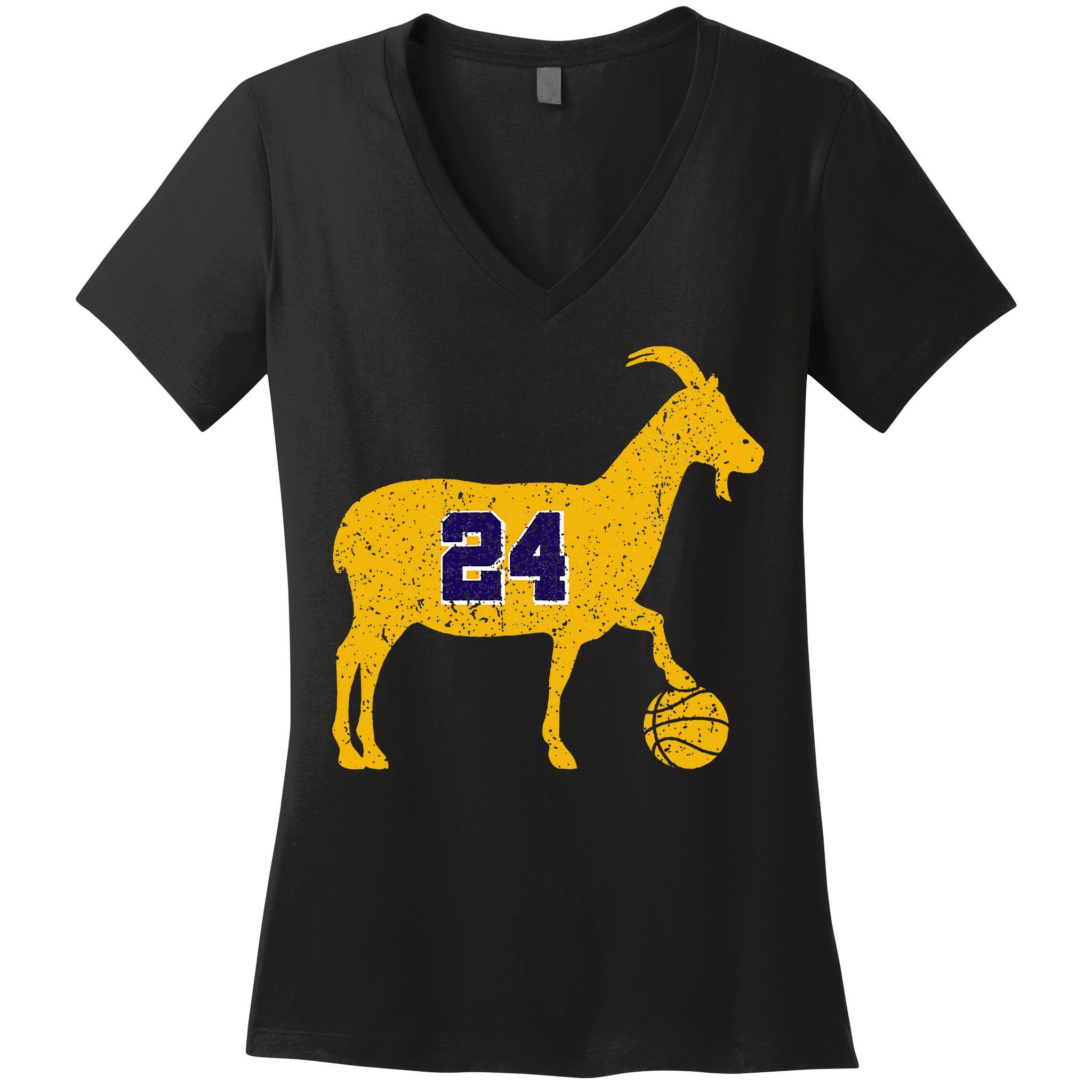 Goat 24 La Basketball Women's V-Neck T-Shirt