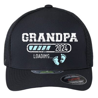 Grandpa 24 Loading For Pregnancy Announcement Flexfit Unipanel Trucker Cap