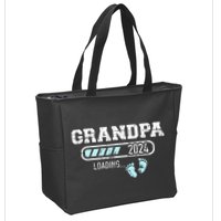 Grandpa 24 Loading For Pregnancy Announcement Zip Tote Bag