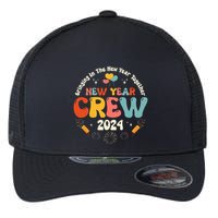 Groovy 2024 New Year's Crew Family Couple Friends Matching Flexfit Unipanel Trucker Cap