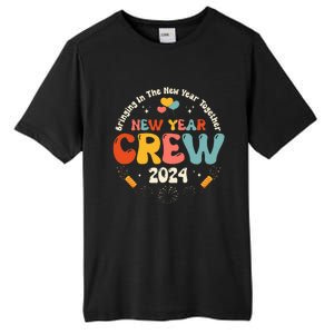 Groovy 2024 New Year's Crew Family Couple Friends Matching Tall Fusion ChromaSoft Performance T-Shirt