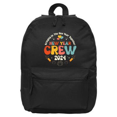 Groovy 2024 New Year's Crew Family Couple Friends Matching 16 in Basic Backpack