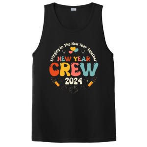 Groovy 2024 New Year's Crew Family Couple Friends Matching PosiCharge Competitor Tank