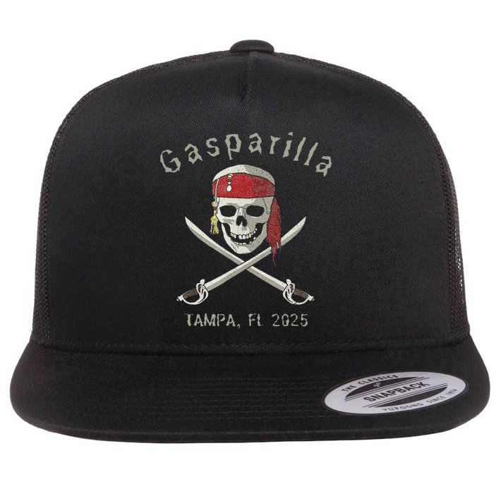 Gasparilla 2025 Pirate Festival Tampa Fl Gasparilla Souvenir Flat Bill Trucker Hat