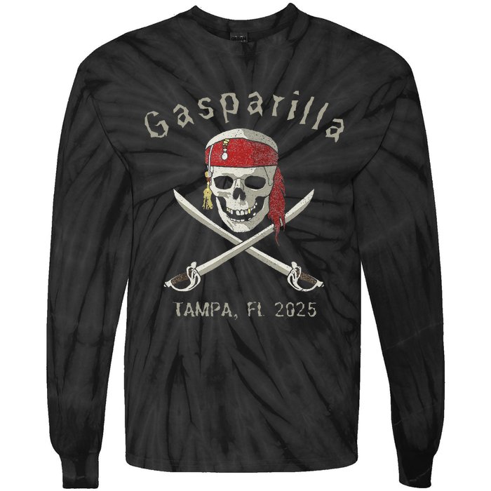 Gasparilla 2025 Pirate Festival Tampa Fl Gasparilla Souvenir Tie-Dye Long Sleeve Shirt