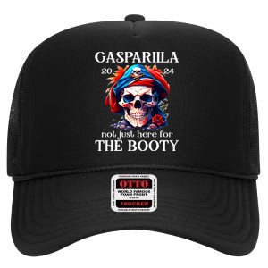 Gasparilla 2024 Pirate Festival Not Just Here For The Booty High Crown Mesh Back Trucker Hat