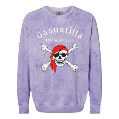 Gasparilla 2024 Priate Festival Tampa Fl Gasparilla Souvenir Colorblast Crewneck Sweatshirt