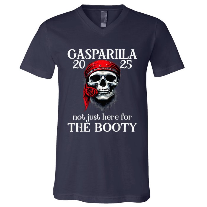 Gasparilla 2025 Pirate Festival Not Just Here For The Booty V-Neck T-Shirt