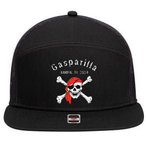 Gasparilla 2024 Priate Festival Tampa Fl Gasparilla Souvenir 7 Panel Mesh Trucker Snapback Hat