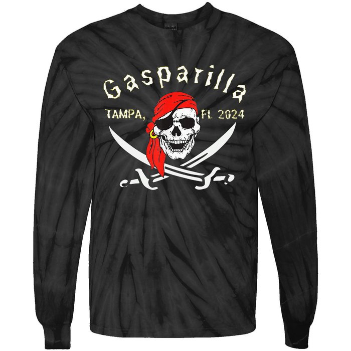 Gasparilla 2024 Pirate Festival Tampa Fl Gasparilla 2024 Tie-Dye Long Sleeve Shirt