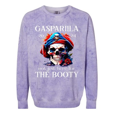 Gasparilla 2024 Pirate Festival Not Just Here For The Booty Colorblast Crewneck Sweatshirt