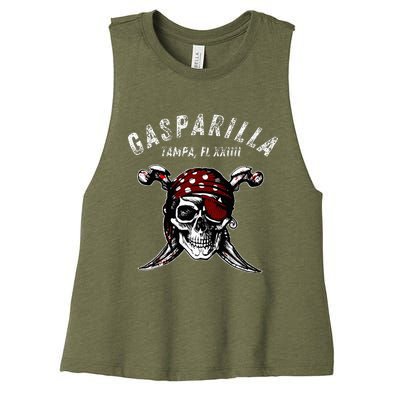 Gasparilla 2024 Pirate Festival Tampa Fl Gasparilla 2024 Women's Racerback Cropped Tank