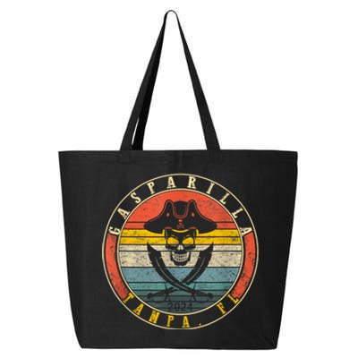 Gasparilla 2024 Pirate Festival Skull Ship Gasparilla Establ 25L Jumbo Tote