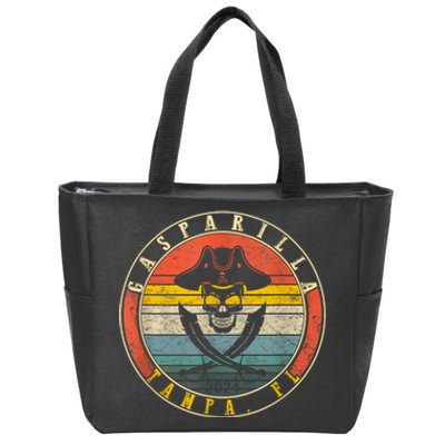 Gasparilla 2024 Pirate Festival Skull Ship Gasparilla Establ Zip Tote Bag