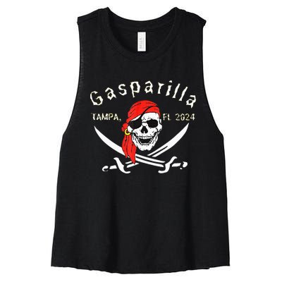 Gasparilla 2024 Pirate Festival Tampa Fl Gasparilla 2024 Women's Racerback Cropped Tank