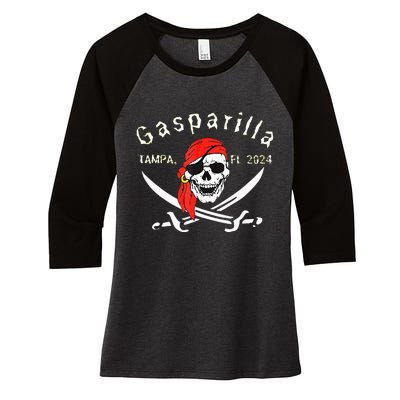 Gasparilla 2024 Pirate Festival Tampa Fl Gasparilla 2024 Women's Tri-Blend 3/4-Sleeve Raglan Shirt