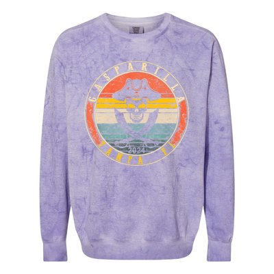 Gasparilla 2024 Pirate Festival Skull Ship Gasparilla Establ Colorblast Crewneck Sweatshirt