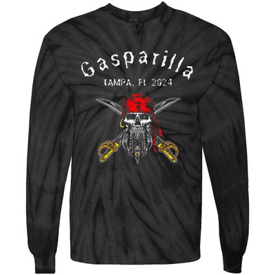 Gasparilla 2024 Priate Festival Tampa Fl Gasparilla Souvenir Tie-Dye Long Sleeve Shirt