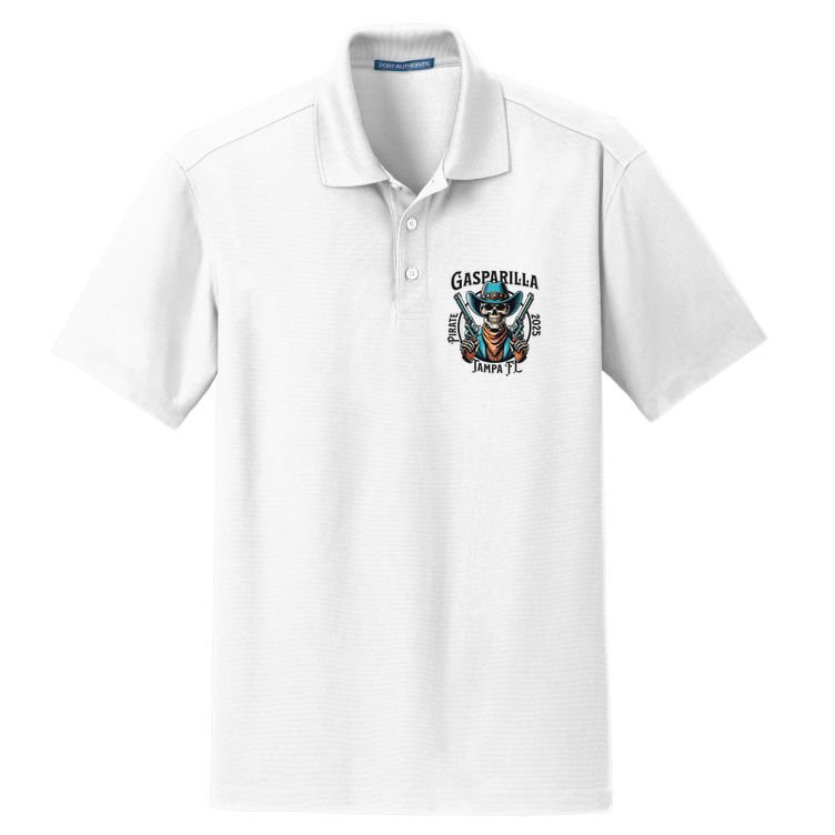 Gasparilla 2025 Pirate Festival Tampa Funny Pirate Skull Dry Zone Grid Polo