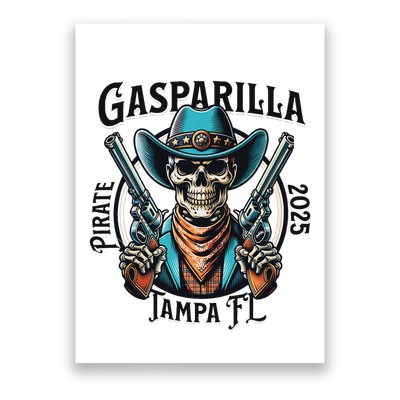 Gasparilla 2025 Pirate Festival Tampa Funny Pirate Skull Poster