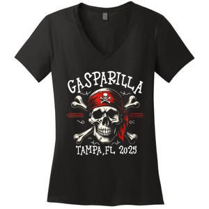 Gasparilla 2025 Pirate Festival Tampa Fl Women's V-Neck T-Shirt