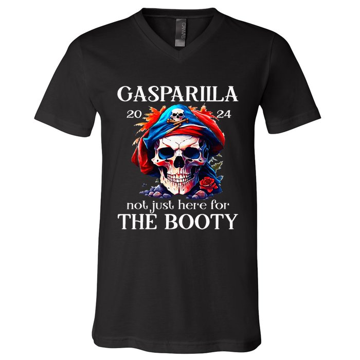 Gasparilla 2024 Pirate Festival Not Just Here For The Booty V-Neck T-Shirt