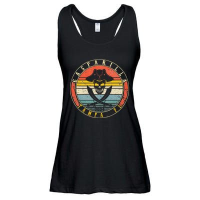 Gasparilla 2024 Pirate Festival Skull Ship Gasparilla Establ Ladies Essential Flowy Tank