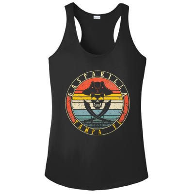 Gasparilla 2024 Pirate Festival Skull Ship Gasparilla Establ Ladies PosiCharge Competitor Racerback Tank