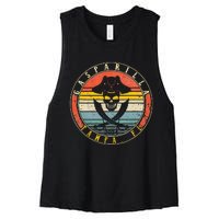 Gasparilla 2024 Pirate Festival Skull Ship Gasparilla Establ Women's Racerback Cropped Tank