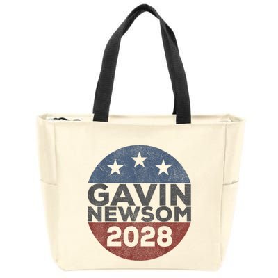 Gavin 2028 Retro Gavin Newsom For President 2028 Zip Tote Bag
