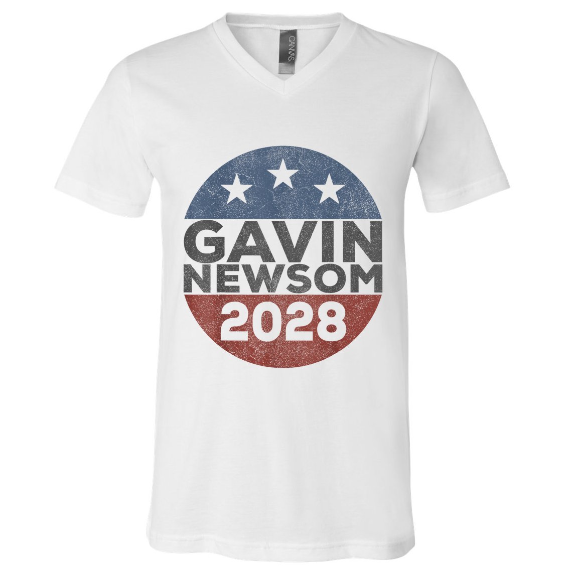 Gavin 2028 Retro Gavin Newsom For President 2028 V-Neck T-Shirt