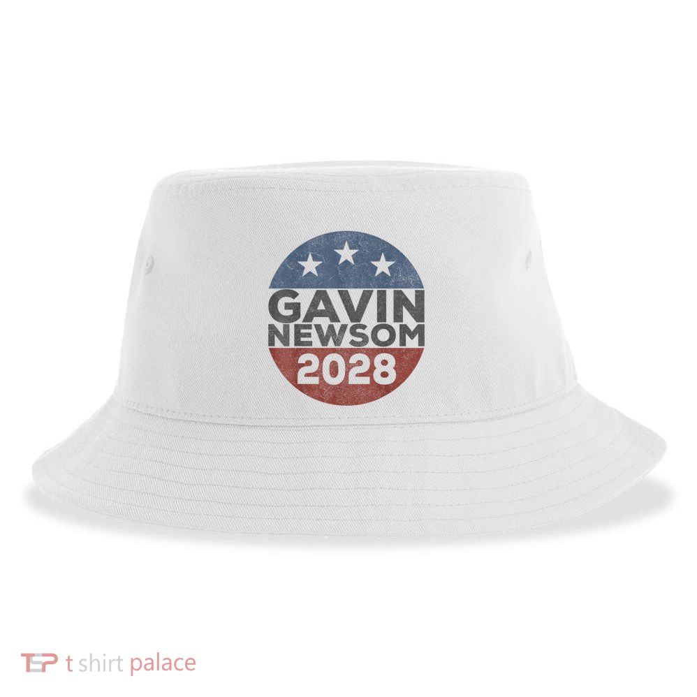 Gavin 2028 Retro Gavin Newsom For President 2028 Sustainable Bucket Hat