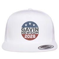 Gavin 2028 Retro Gavin Newsom For President 2028 Flat Bill Trucker Hat