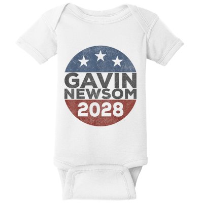 Gavin 2028 Retro Gavin Newsom For President 2028 Baby Bodysuit