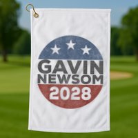 Gavin 2028 Retro Gavin Newsom For President 2028 Golf Towel
