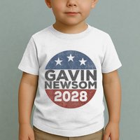 Gavin 2028 Retro Gavin Newsom For President 2028 Toddler T-Shirt