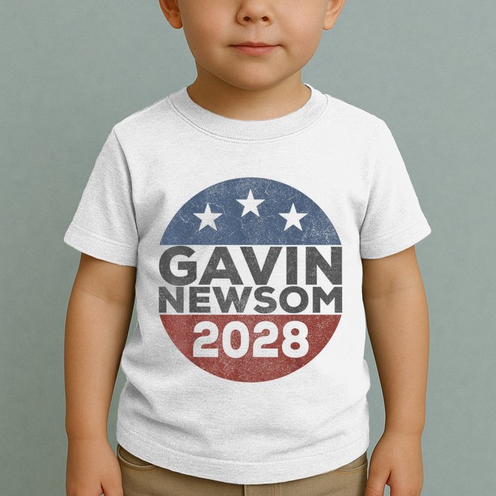 Gavin 2028 Retro Gavin Newsom For President 2028 Toddler T-Shirt