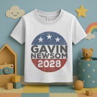 Gavin 2028 Retro Gavin Newsom For President 2028 Toddler T-Shirt