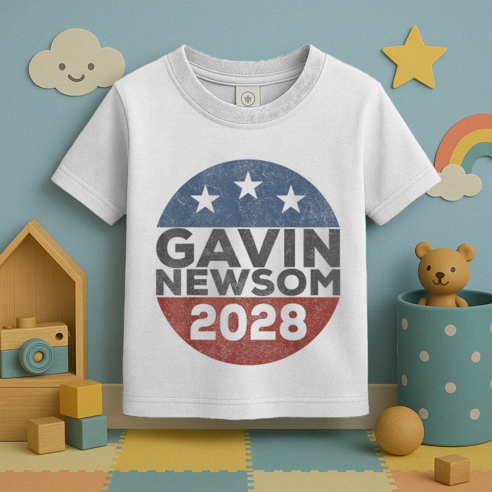 Gavin 2028 Retro Gavin Newsom For President 2028 Toddler T-Shirt