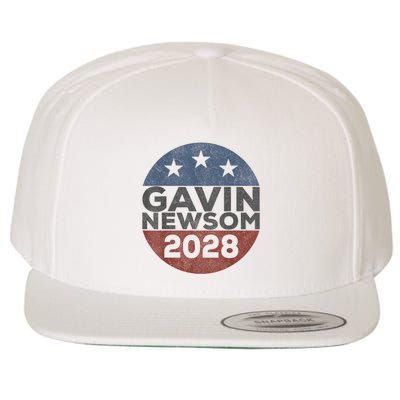Gavin 2028 Retro Gavin Newsom For President 2028 Wool Snapback Cap